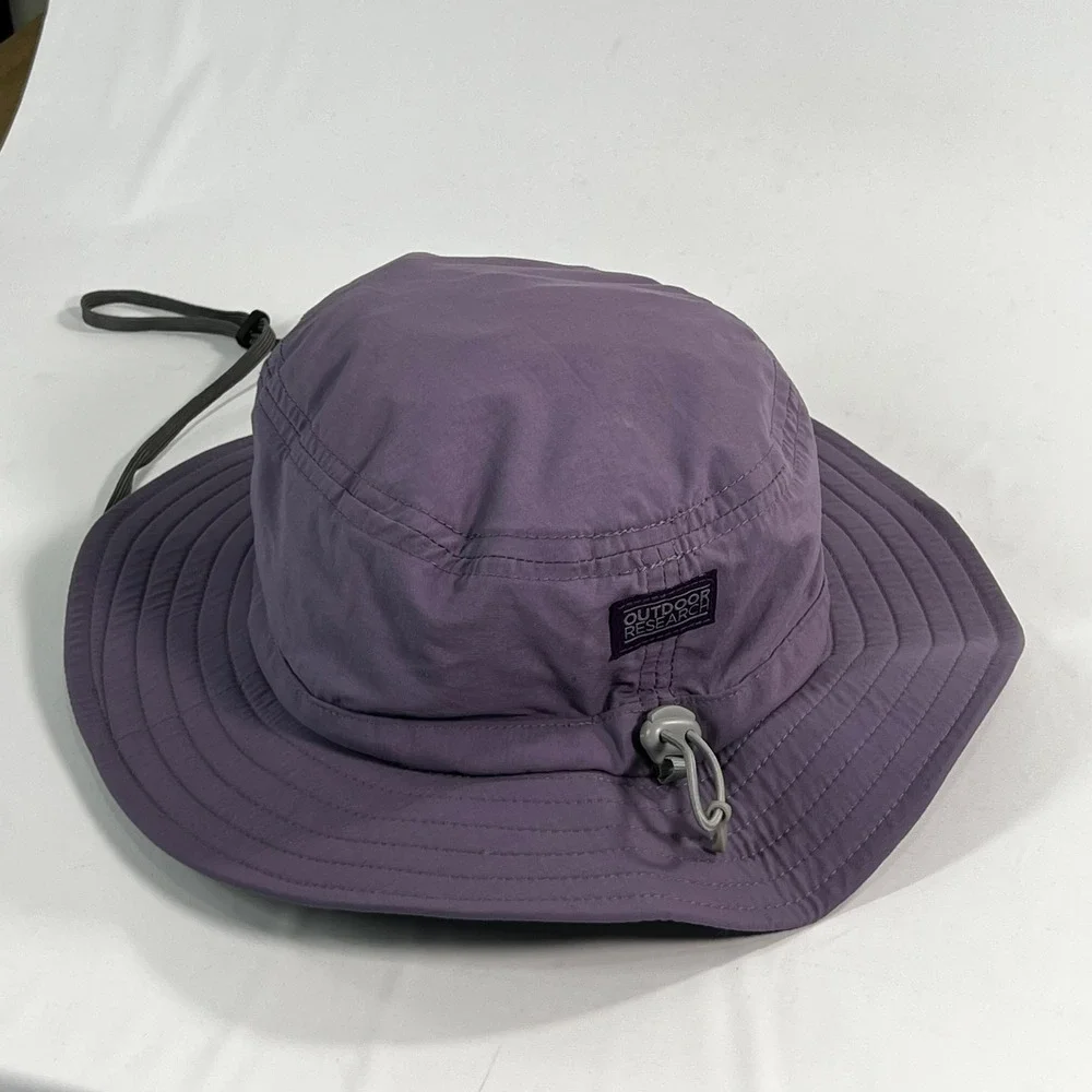OUTDOOR RESEARCH Helios Kids Unisex Sun Hat Medium Purple Wide Brim 3-6Y UPF 30